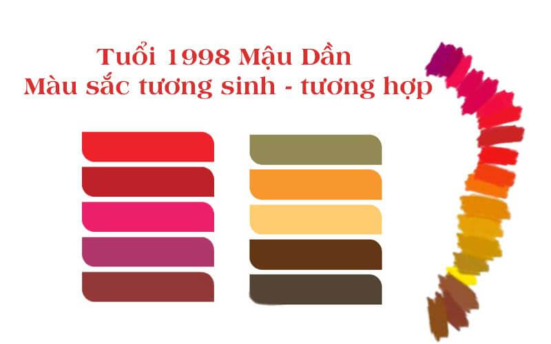 Màu sắc tương sinh - tương hợp với tuổi Mậu Dần