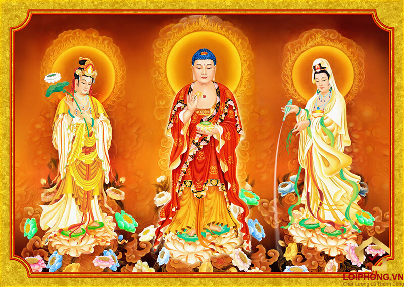 Hình ảnh Phật Tây Phương Tam Thánh đẹp 02