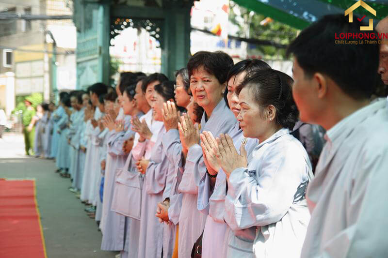 Áo tràng Phật tử màu lam