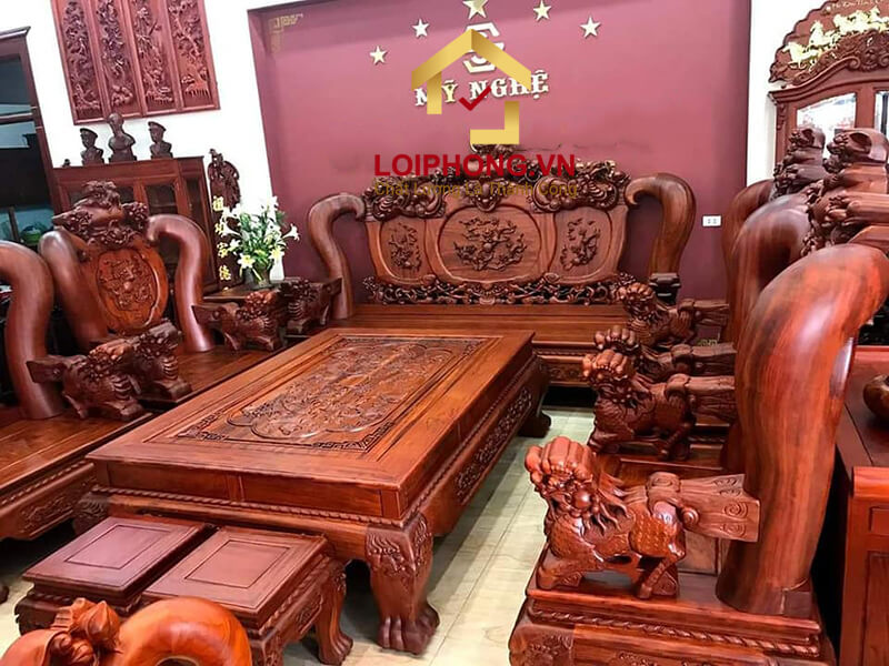 Mẫu bàn ghế gỗ phòng khách số 11