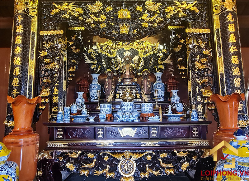Cách sắp xếp bàn thờ nhị cấp phổ biến hiện nay