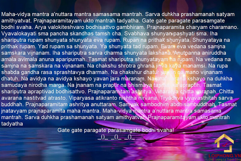 Câu từ của bản kinh ngắn gọn nhưng hàm chứa ý nghĩa sâu sắc