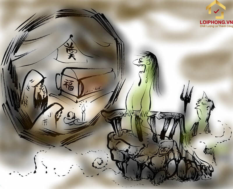 Thân trung ấm là một biểu hiện của người chết khi họ mất đi linh hồn vẫn trong nhà nhìn thấy người thân buồn đau nhưng không làm được gì