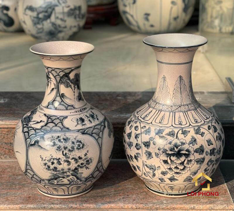 Bình gốm men rạn