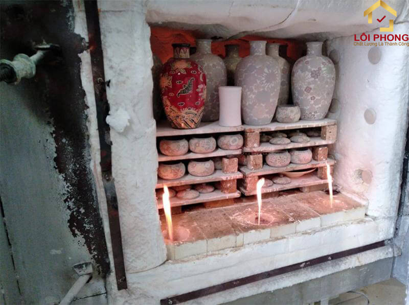 Bình gốm sau khi đốt lò