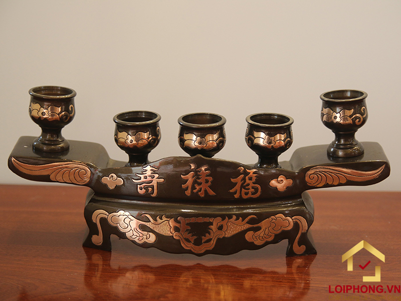 Bộ chén thờ bằng đồng đẹp