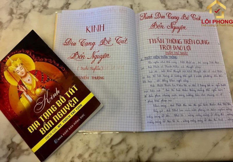 Chép kinh là việc ghi chép lại những lời dạy của Đức Phật