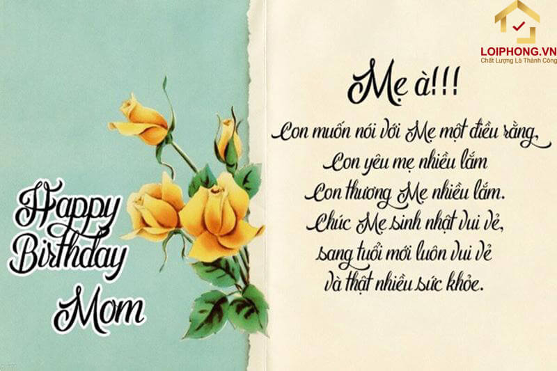 Chúc mừng sinh nhật mẹ