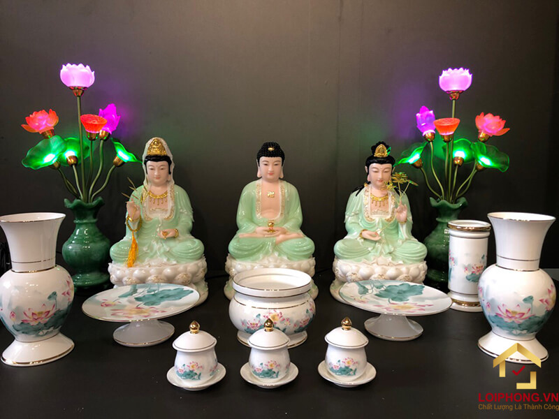 Tượng Phật Di Đà bằng gốm sứ cao cấp