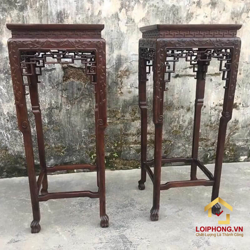 Đôn gỗ hình chữ nhật 35x50cm