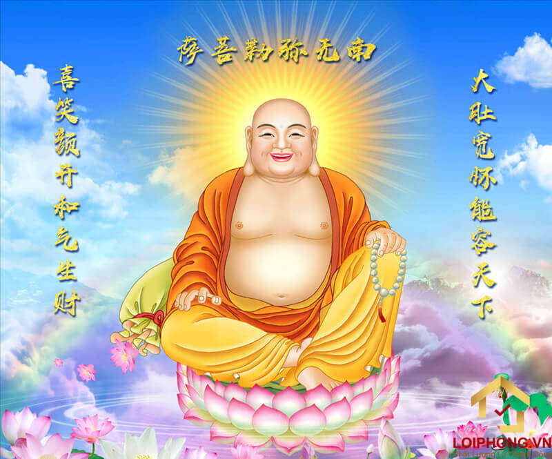 Hình ảnh Phật Di Lặc cùng tài lộc hoan hỉ 04