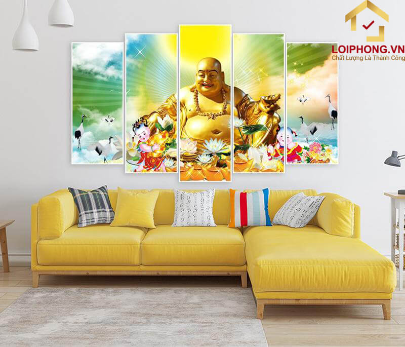 Hình ảnh Phật Di Lặc cùng tài lộc hoan hỉ 02