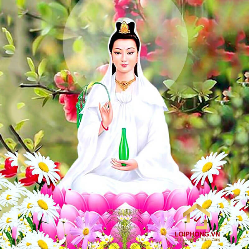 Hình ảnh Phật Quan Âm dáng ngồi 08