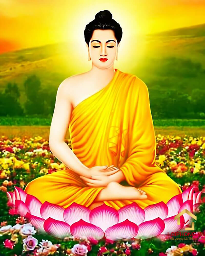 Hình ảnh Phật Thích Ca ngồi trên đài sen 01