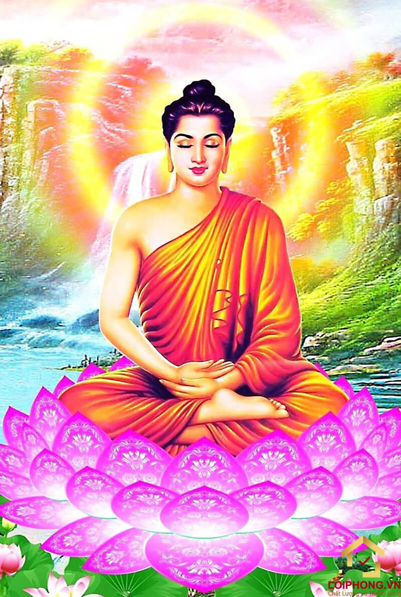 Hình ảnh Phật Thích Ca ngồi trên đài sen 02