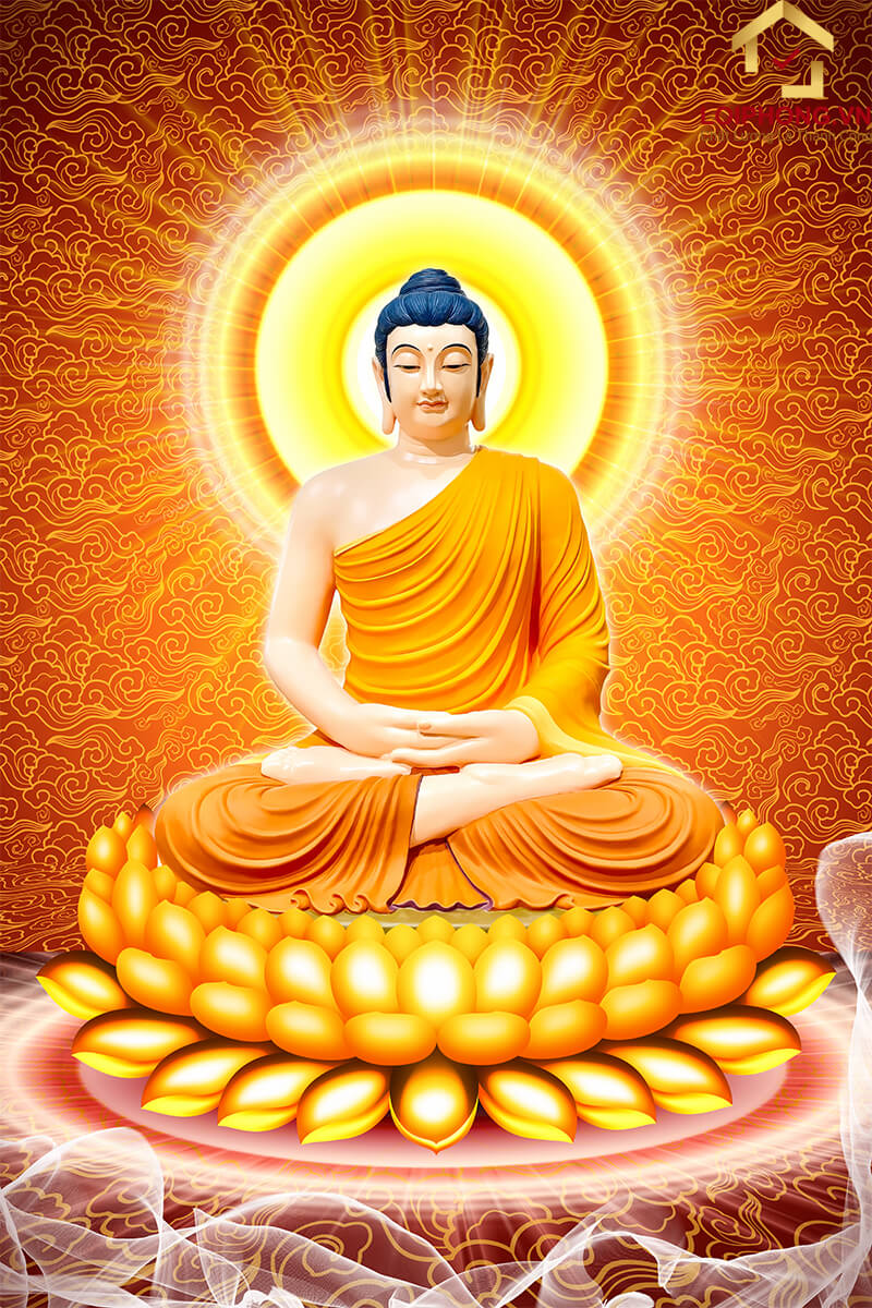 Hình ảnh Phật Thích Ca ngồi trên đài sen 04