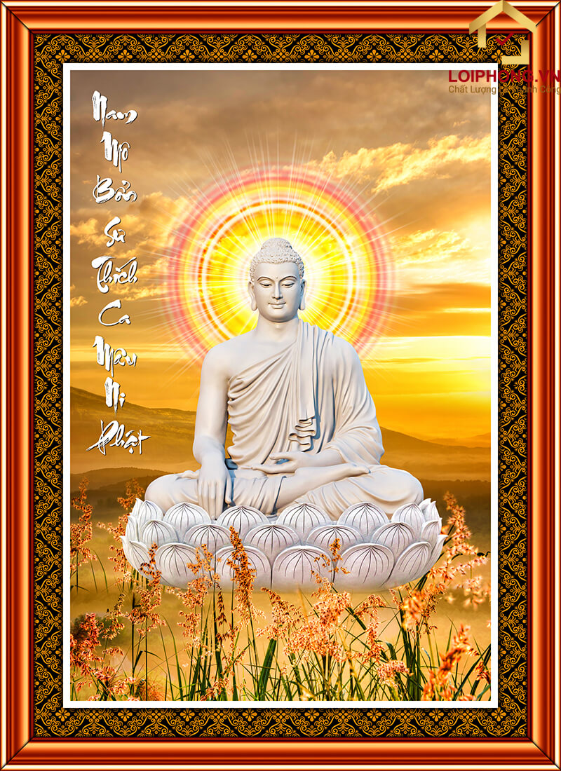 Hình ảnh Phật Thích Ca ngồi trên bãi cỏ 02