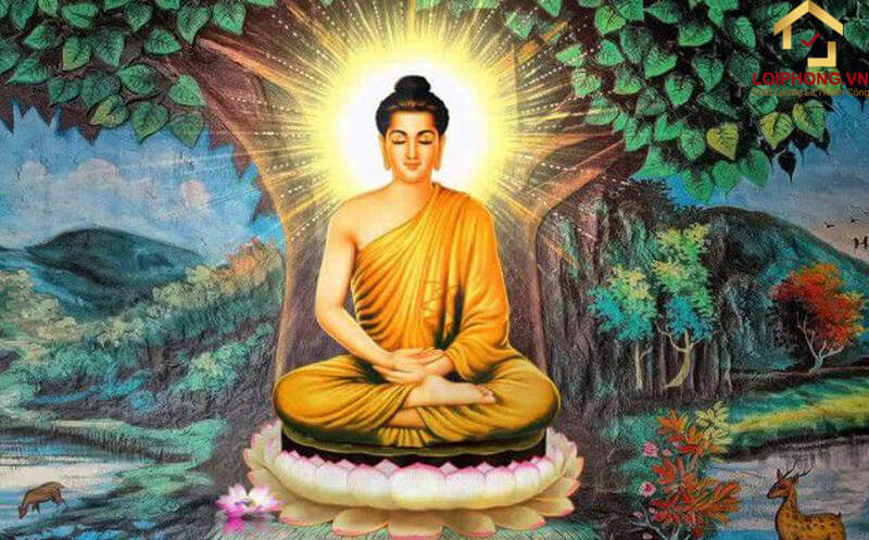 Hình ảnh Phật Thích Ca ngồi dưới gốc cây bồ đề 06