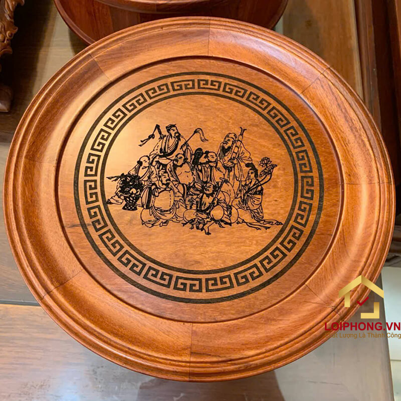 Hộp đựng mứt tết bằng gỗ hương