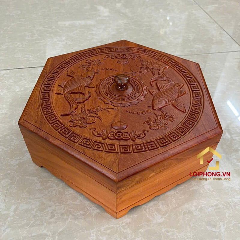 Hộp đựng mứt tết đẹp mẫu 08