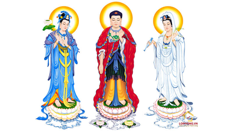 Mật Tông có hình ảnh của Ngũ Trí Như Lai, Ngũ Phương Phật và các vị Bồ Tát