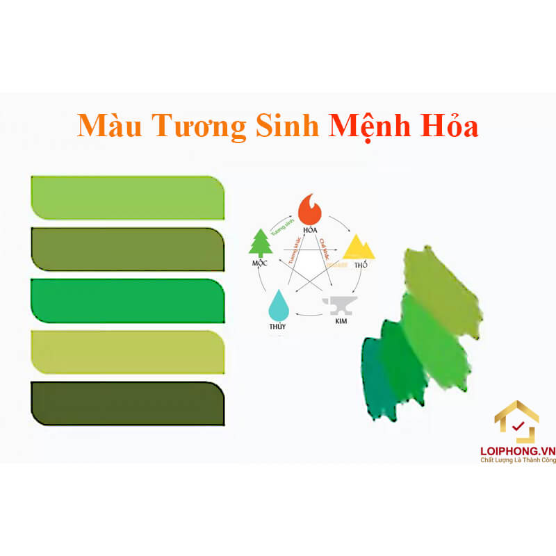 Màu tương sinh với mệnh Hỏa