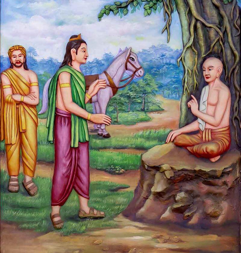 Thái tử Tất Đạt Đa gặp tu sĩ