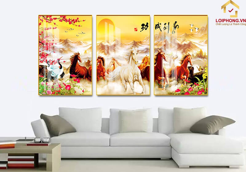 Mẫu tranh mã đáo thành công đẹp số 02