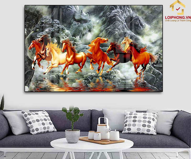 Mẫu tranh mã đáo thành công đẹp số 08