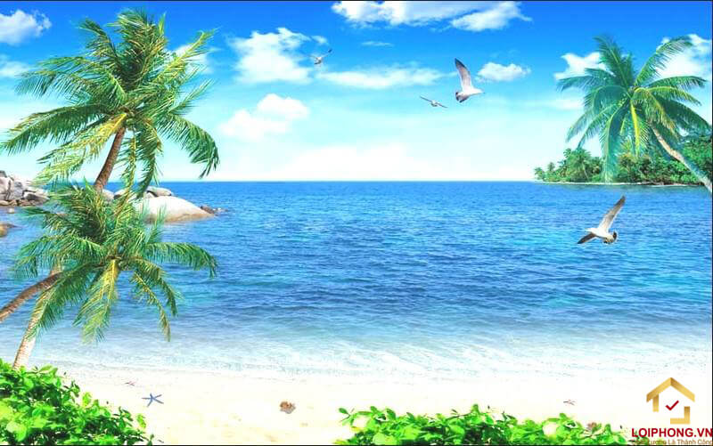 Tranh phong cảnh biển giúp tạo nên sự sang trọng và hiện đại cho không gian sống