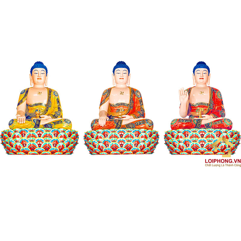 Tranh Tam Thế Phật mẫu số 04