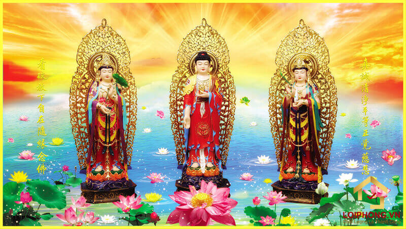 Tranh Tây Phương Tam Thánh mẫu 07