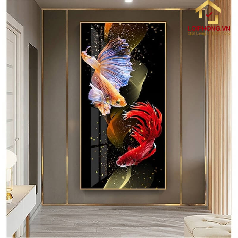 Kích thước của các bức tranh cần phải phù hợp với tổng thể không gian trang trí