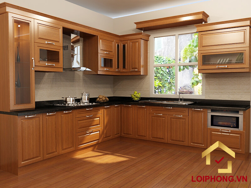 Tủ bếp gỗ công nghiệp với giá thành phải chăng