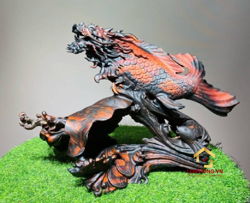 Tượng đá cá chép hoá rồng với độ cứng cao và độ bền vượt trội