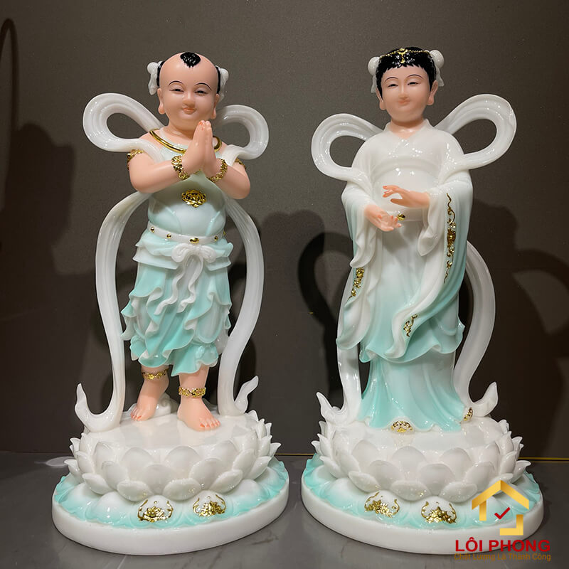 Tượng Tiên Đồng - Ngọc Nữ thể hiện cho những điều bình an, may mắn