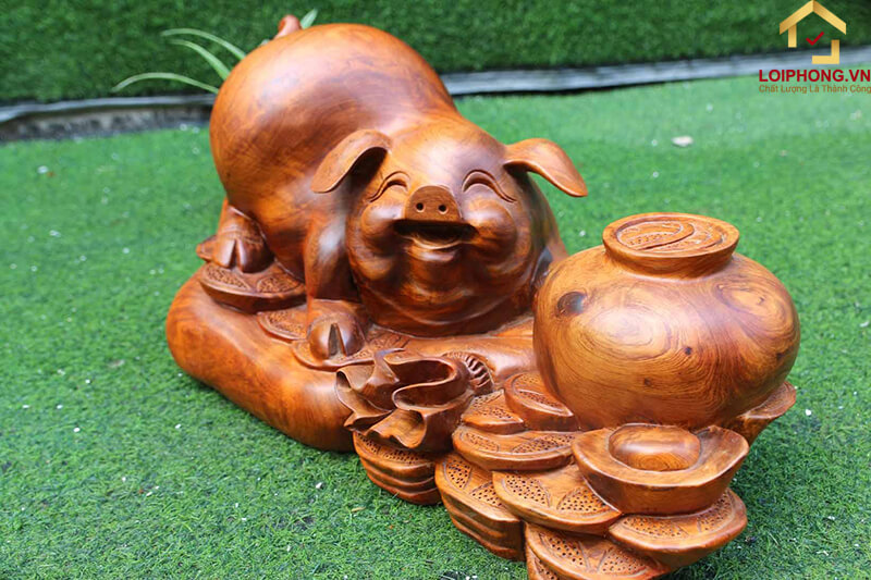 Tượng con vật giúp cho không gian trang trí thêm phần nổi bật, ấn tượng hơn