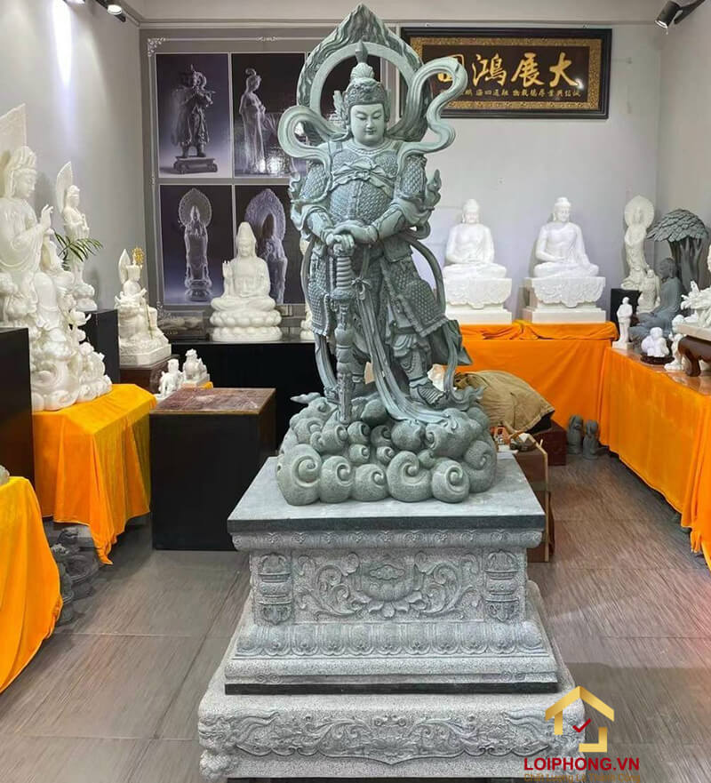 Tượng Vi Đà Hộ Pháp bằng đá xanh tự nhiên