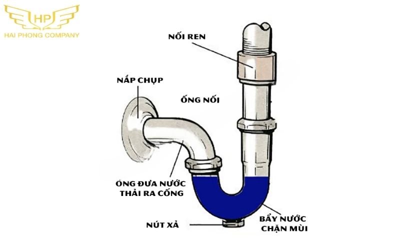 Cấu tạo chi tiết của ống xi phông inox