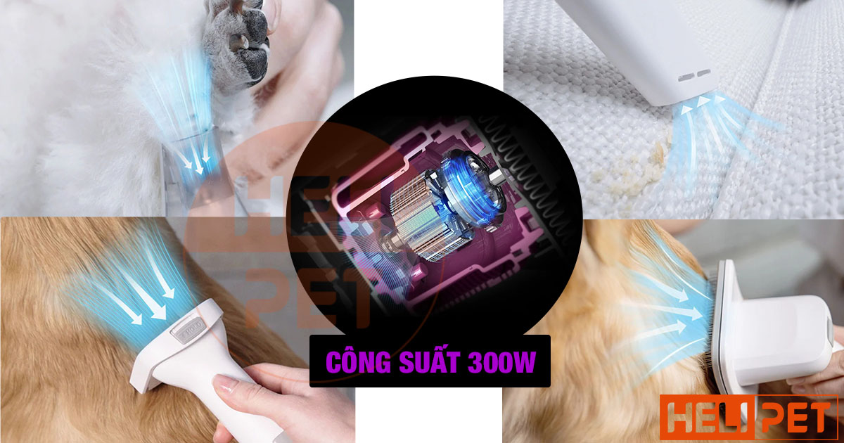 máy chải, hút lông chó mèo PETKIT AirClipper 5-in-1 Pet Grooming Kit