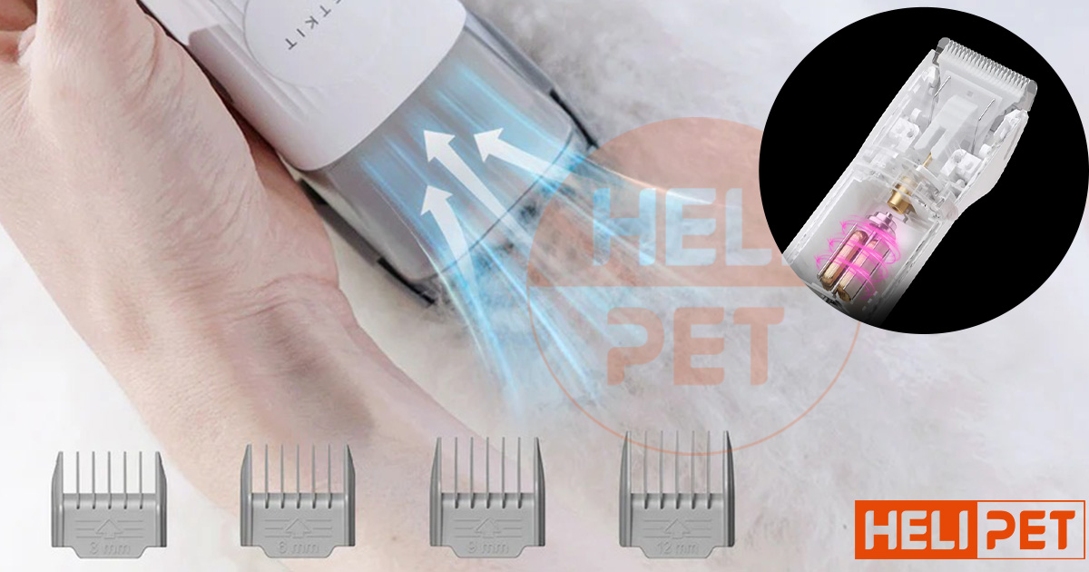 máy chải, hút lông chó mèo PETKIT AirClipper 5-in-1 Pet Grooming Kit
