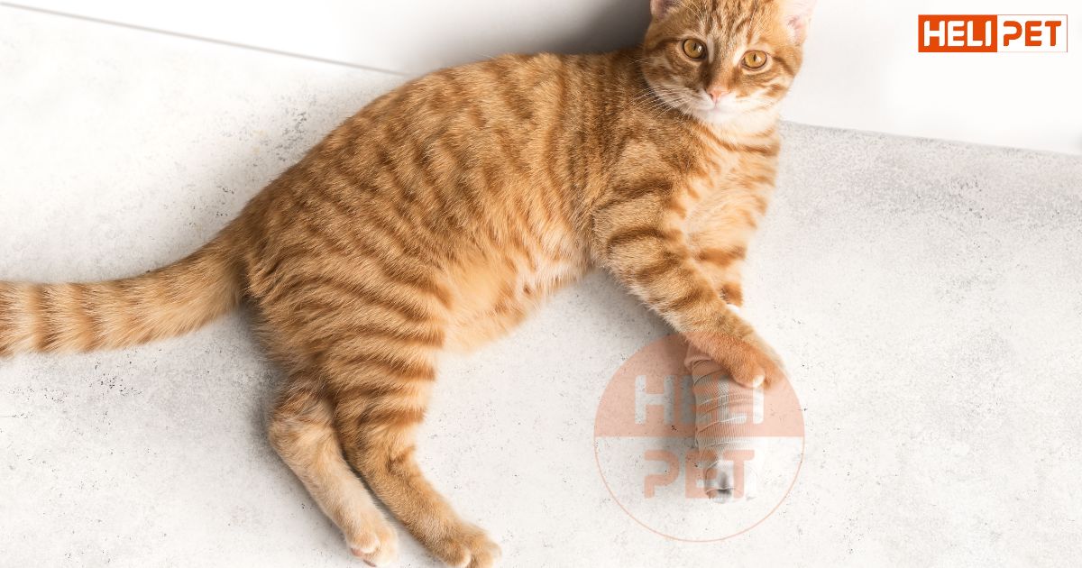 Cách nẹp chân cho mèo bị gãy