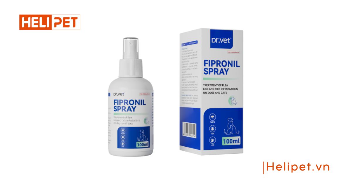 Thuốc xịt FIPRONIL chữa ve, rận cho chó mèo