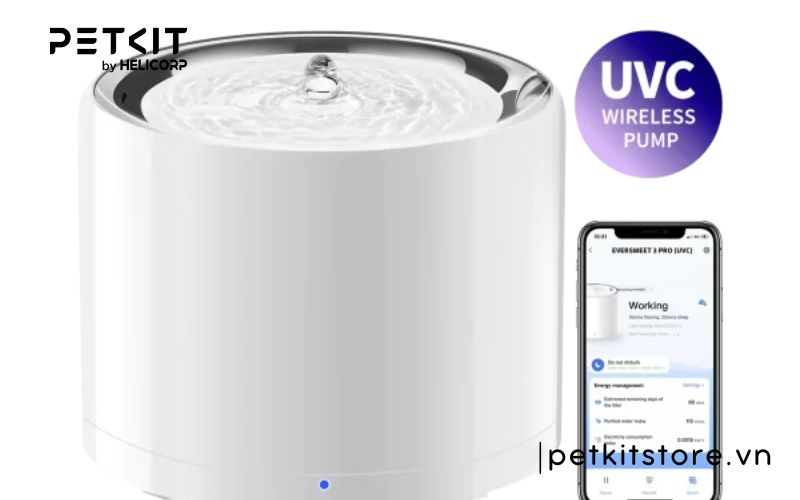 Máy uống nước cho mèo PETKIT Eversweet 3 pro UVC