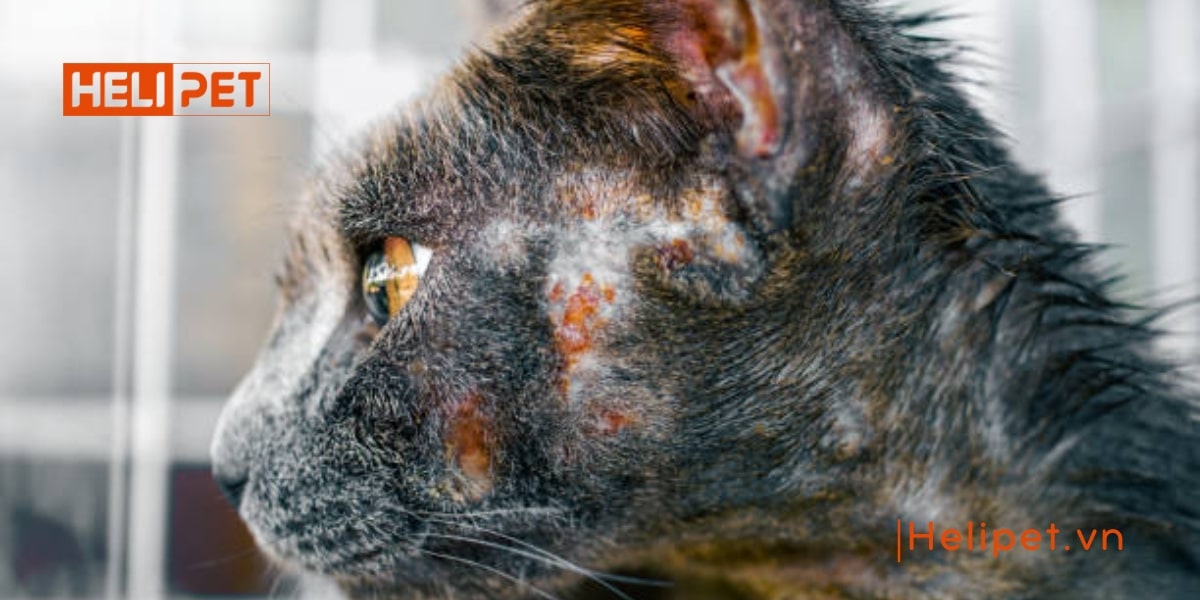 mèo bị nấm có lây sang người không