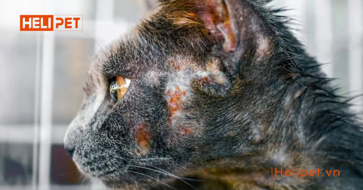 mèo bị nấm có nên tắm không