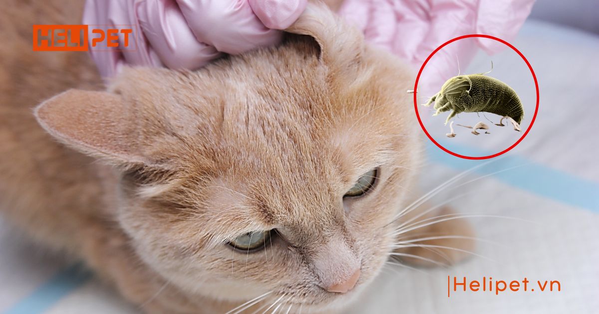 Mèo bị rận tai