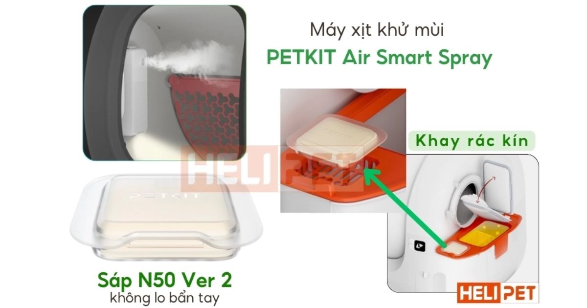 nhà vệ sinh cho mèo khử mùi