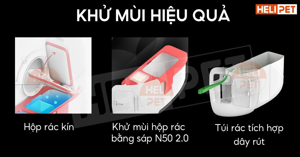 nhà vệ sinh cho mèo khử mùi