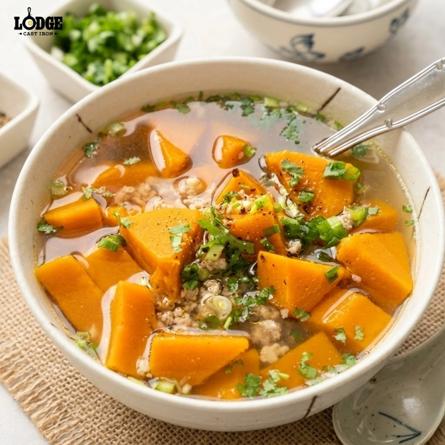 Canh bí đỏ chứa nhiều dưỡng chất bổ dưỡng